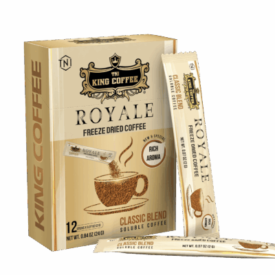Cà Phê Hòa Tan Royale Classic Blend KING COFFEE - Hộp 24g (12 gói x 2g)