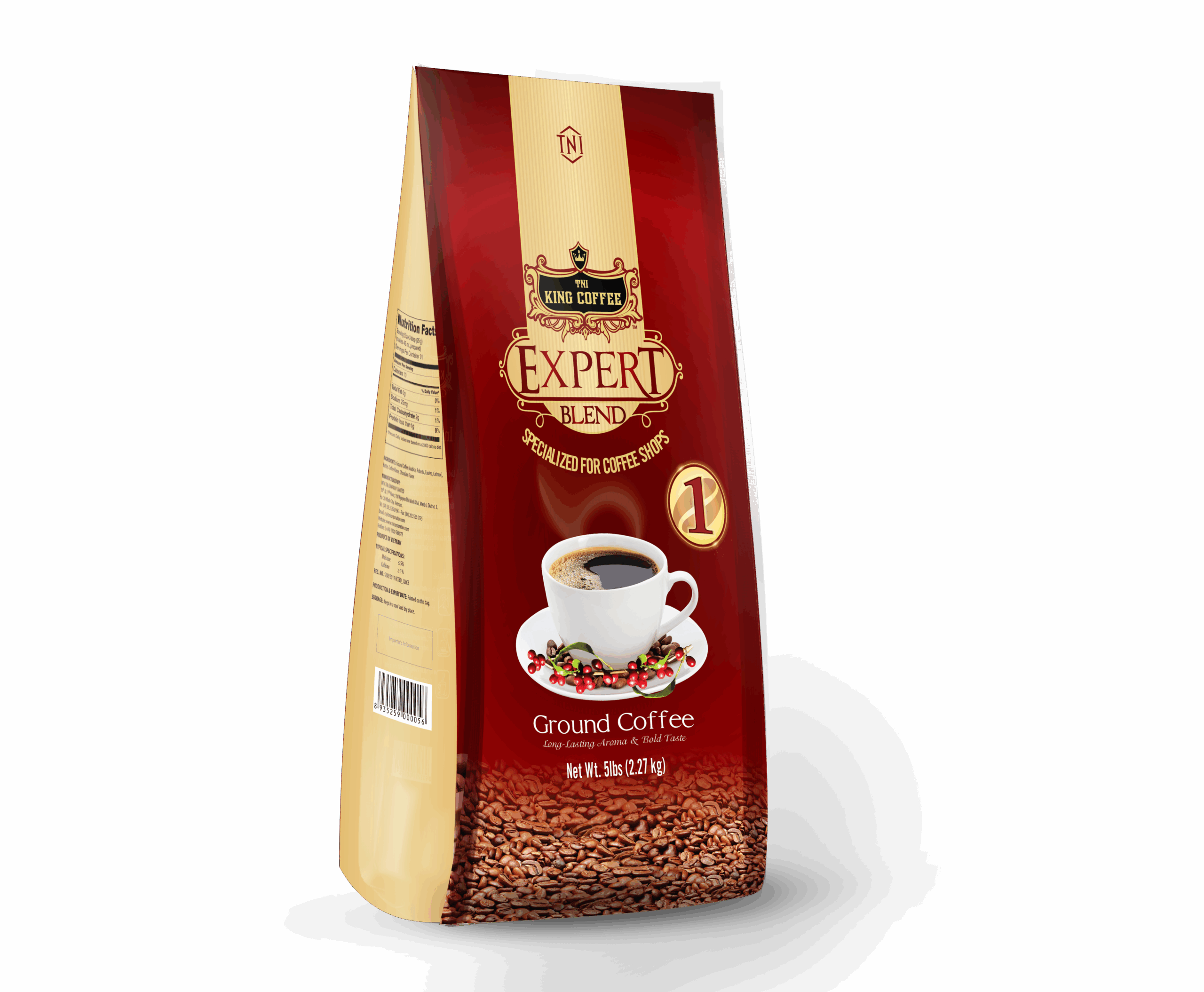King-coffee-Expert-Blend-1-Bag-2270gr.png Cà Phê Rang Xay Expert Blend 1 KING COFFEE - Túi 2270g