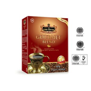 King-coffee-Gourmet-Blend-Box-500gr-EV.jpg Cà Phê Rang Xay Gourmet Blend KING COFFEE - Hộp 500g