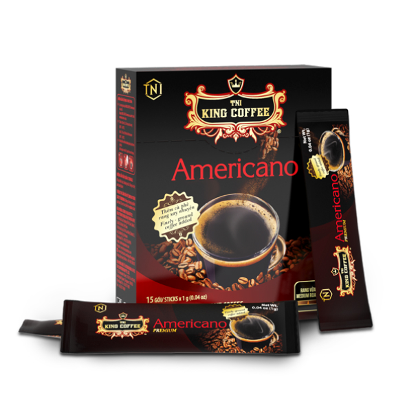 King-coffee-instant-Americano-Box-15-sticks-x-1gr-EV.jpeg Cà Phê Hòa Tan Americano Cao Cấp KING COFFEE - Hộp 15 gói x 1g